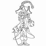 Coloring Pages Pirate Pirates Captain Hook Blackbeard Toddlers Roberts Bartholomew sketch template