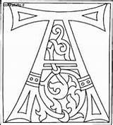 Disegni Celtico Alfabeto Colorare Lettres Majuscules Coloratutto sketch template