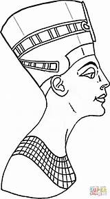 Nefertiti Egito Antigo Egizi Nofretete Facili Stampare Egizie ägypten sketch template