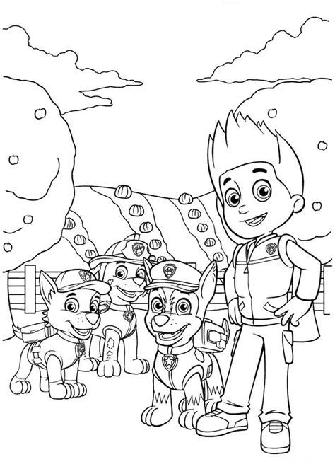 ryder  paw patrol coloring pages paw patrol coloring pages paw