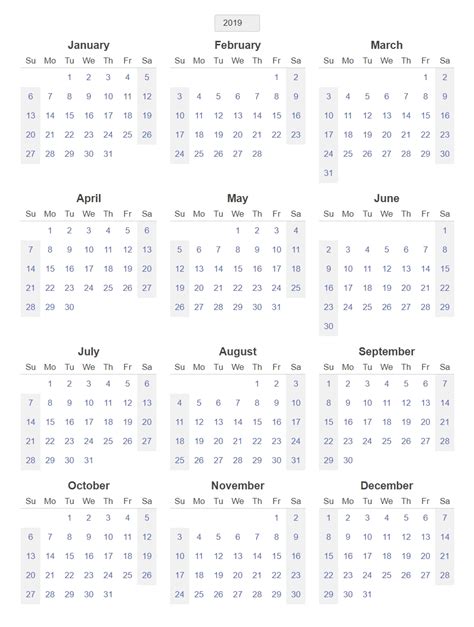 twelve month inservice calendar