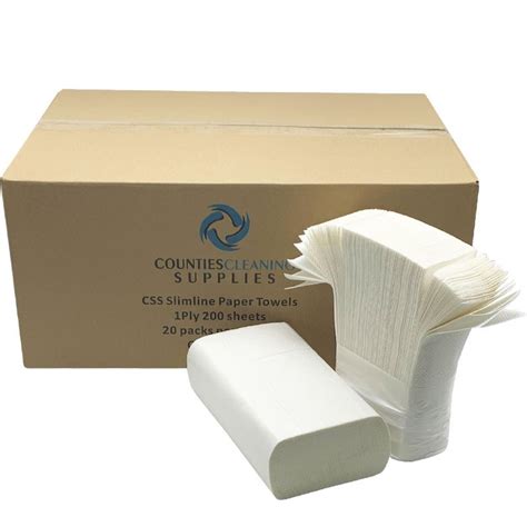 ccs slimline hand paper towel  ply  sheets commercial cleaning supplies auckland