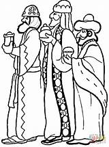 Coloring Christmas Wise Men Pages Visit Three Kings Printable Epiphany Gifts sketch template