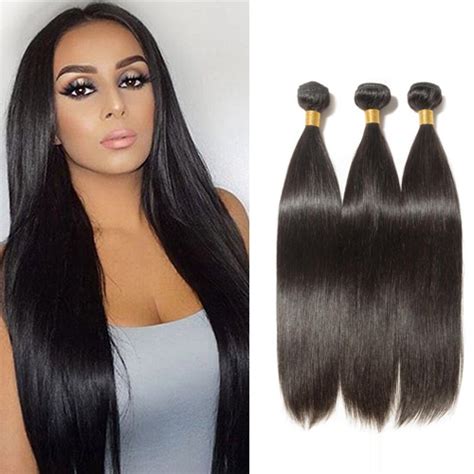 3 bundles straight virgin brazilian hair 300g