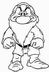 Grumpy Dwarf Dibujos Dwarfs Snow Krasnoludki Kolorowanki Blancanieves Skrzaty Zwerge Kolorowanka Sketch Enanos Dopey Zwerg Dzieci Grunon Sketchite sketch template