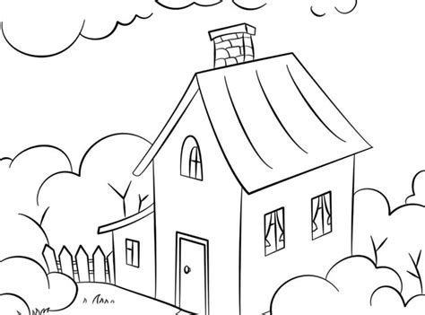 coloring pages house  garden   garden coloring pages