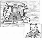 Kleurplaat Ruimtevaart Geschiedenis Kleurplaten Raumfahrt Laatste Raketten Mercury Cooper Malvorlage sketch template