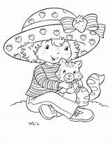 Coloring Pages Strawberry Shortcake Printable Cat Custard Para sketch template