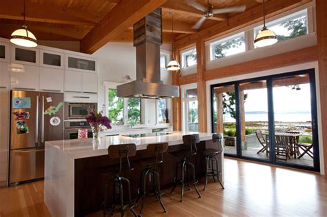 kitchen  timber frame ceiling contemporary kitchen