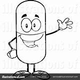 Pill Mascot Clipart Illustration Toon Hit Royalty Rf sketch template