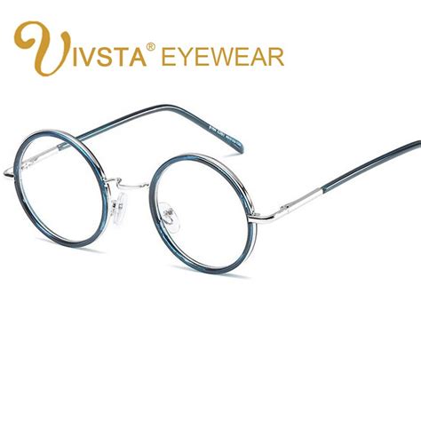 ivsta vintage round glasses men optical prescription eyewear pink color