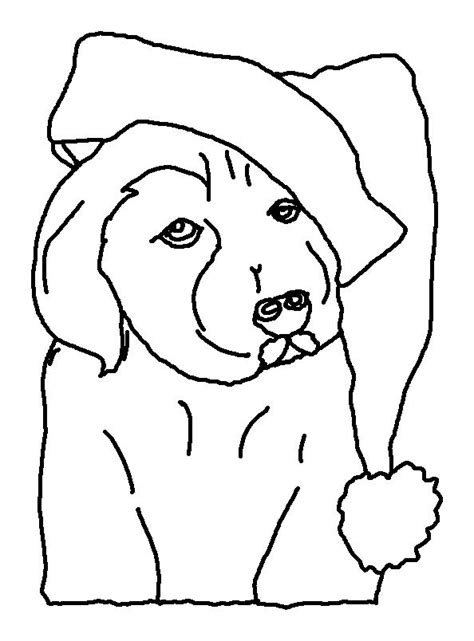 christmas dog coloring pages lineart  printable coloring pages