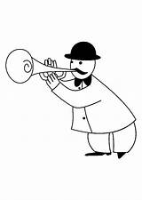Coloring Trumpeter Large sketch template