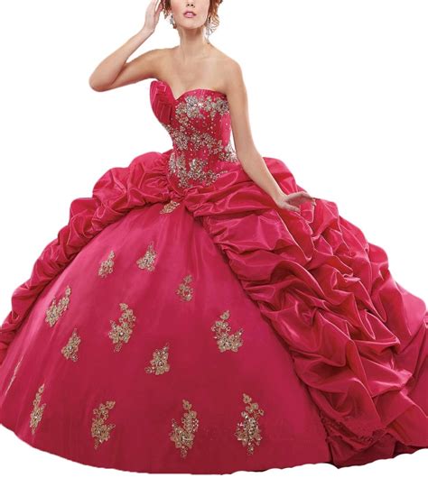 China Rhinestones Ball Gowns Red Lace Sweetheart 2017