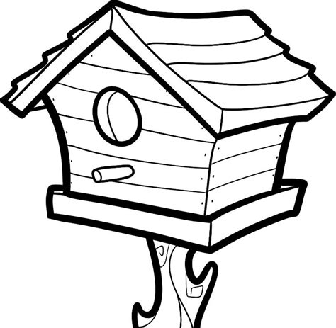 coloring pencil  bird houses coloring pages