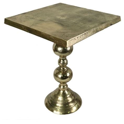 industrial brass square side table table homesdirect
