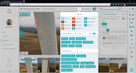 wind turbine drone inspection  mm drone software data processing