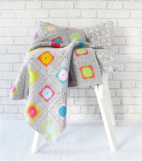 luxury granny square crochet blanket kit by warm pixie diy