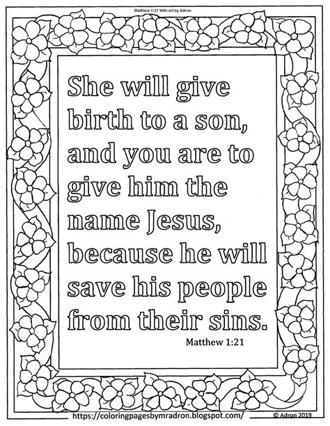 coloring pages  kids   adron christmas verse coloring page