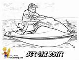 Coloring Pages Boats Jet Ski Boat Printable Water Kids Drawing Printables Fishing Sheets Choose Board Yescoloring sketch template