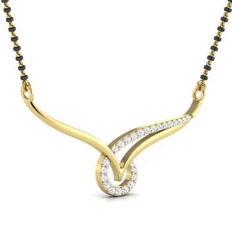 the liona diamonds mangalsutra 18k yellow gold 0 21 ct ij si at rs