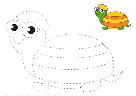 draw  turtle  tracing dashed   color  printable puzzle games
