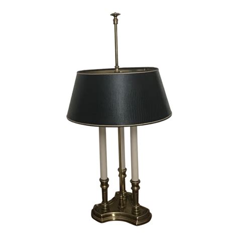 Vintage Brass Stiffel Bouillotte Triple Candlestick Table Desk Lamp