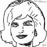 Andy Warhol Kennedy Jackie Supercoloring Colorare Jacky Onassis Forumcommunity Wharol Choisir Tableau sketch template