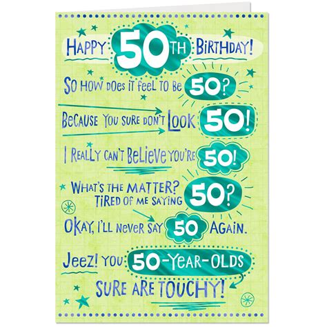 How Does It Feel Funny 50th Birthday Card Greeting Cards