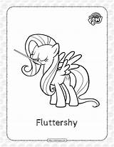 Pony Fluttershy sketch template