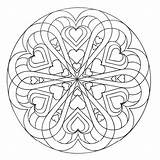 Mandala Mandalas Coloring Hearts Pages Coloriage Simple Pour Adult Coeur Valentin Adults Et Saint Imprimer Dessin Miscellaneous Normal Coloriages Un sketch template