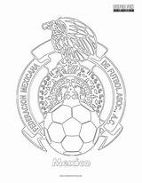 Mexico Coloring Football sketch template