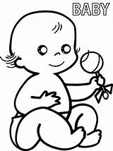 Baby Coloring Pages Printable Pacifier Newborn Color Face Getdrawings Getcolorings Print Precious Moments Girl Colorings sketch template