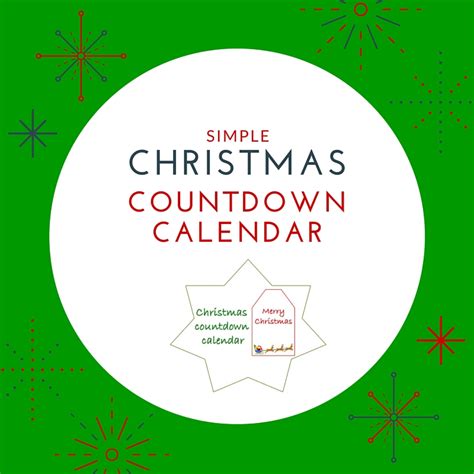 simple christmas countdown calendar  printable