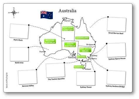 printable australia illustrated map  children australian map