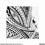 Samoan Tribal Tattoo Tattoos Polynesian Print Wallpaper Canvas Patterns Designs Maori Hawaiian Zazzle Samoa Au Gifts Warrior Stretched Sleeve Google sketch template
