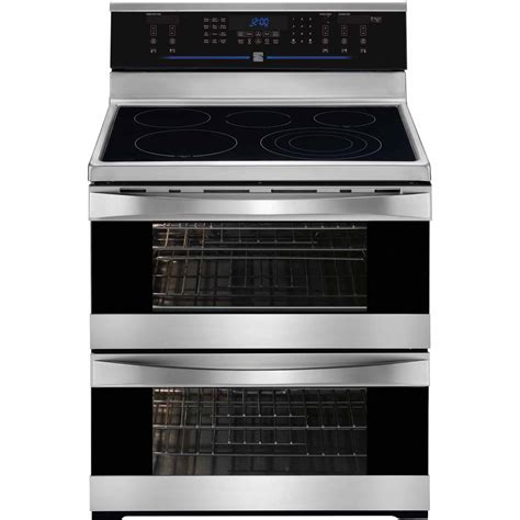kenmore elite   cu ft double oven electric range stainless steel