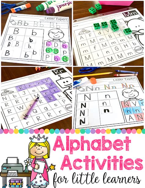 alphabet activities  kindergarten letters mazes lots  fun