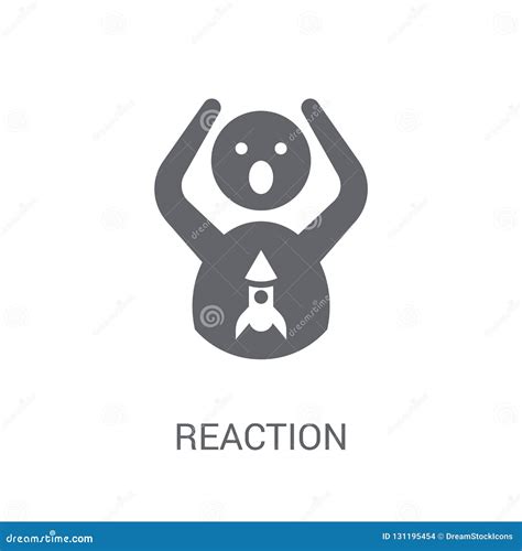reaction icon trendy reaction logo concept  white background stock