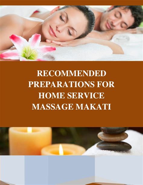 recommended preparations  home service massage makati
