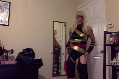 Sexy Tasha Captain Ms Marvel Cosplay Babe Crossdresser Xhamster