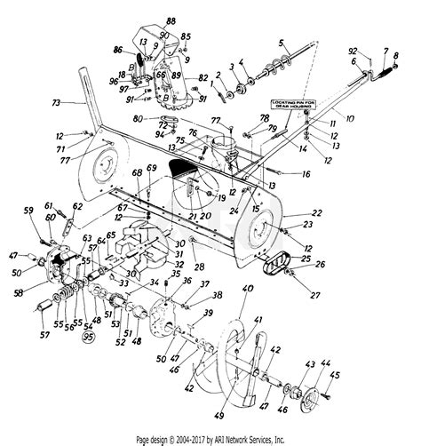 mtd     snow thrower attachment  parts diagram  blower housing  spiral