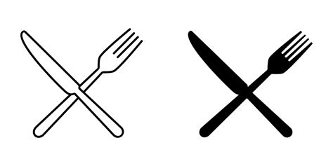knife  fork icon vector art icons  graphics
