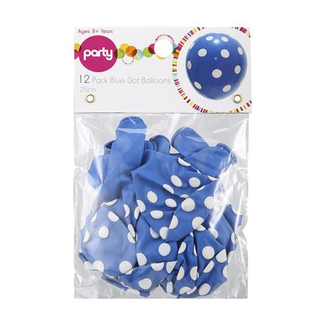 pack blue dot balloons kmart
