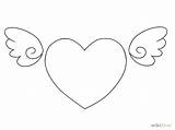 Heart Draw Wings Trace Easy Drawings Coloring Cool Pages Hearts Drawing Cute Clipart Kids Printable Flower Wikihow Ways Library Flowers sketch template