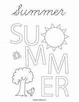 Coloring Summer Cursive Built California Usa sketch template
