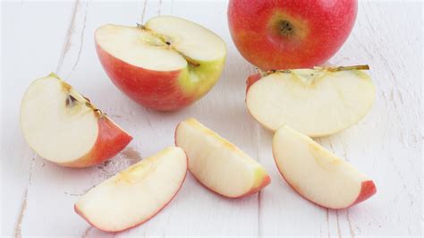 crisp fresh apple slices  turning brown  sad