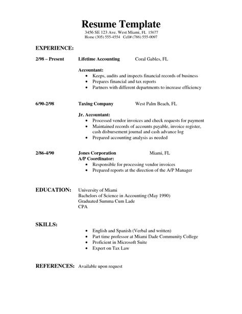 sample  simple resume sample resumes