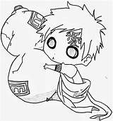 Chibi Gaara Anime sketch template