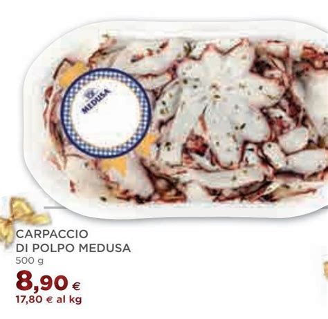 carpaccio  polpo medusa offerta  coop